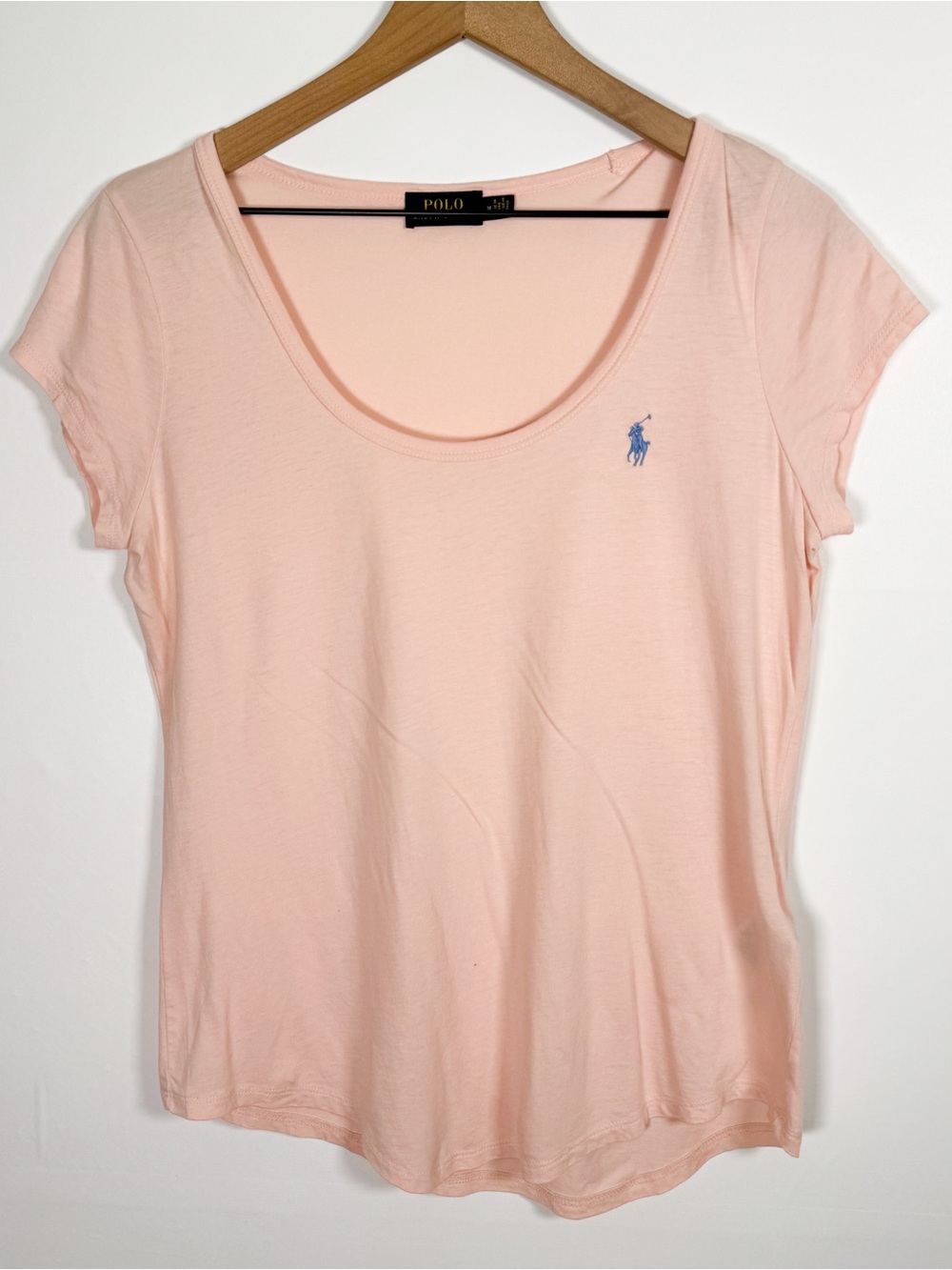 POLO Ralph Lauren Women’s Pink Scoop Neck Short Sleeve T-Shirt Sz M